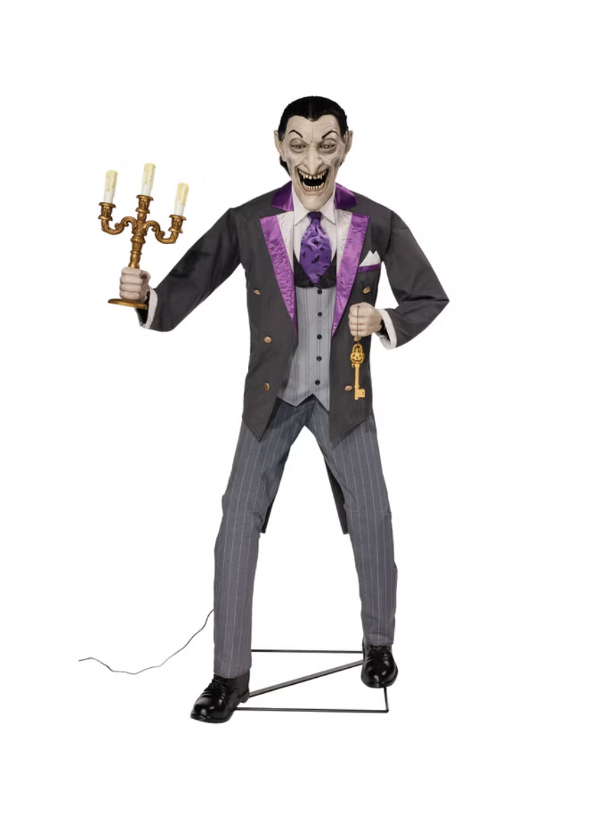 6' Animated Vampire Butler with LED Eyes and Sound