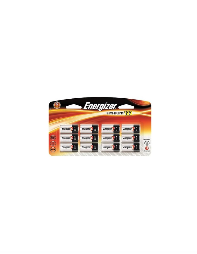 EL123-12 Energizer 123 Battery 12pk