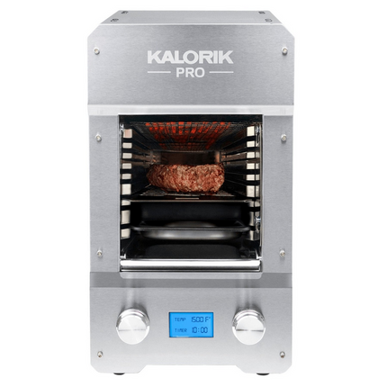 Kalorik Pro 1500°F Electric Steakhouse Grill and Broiler - Stainless Steel