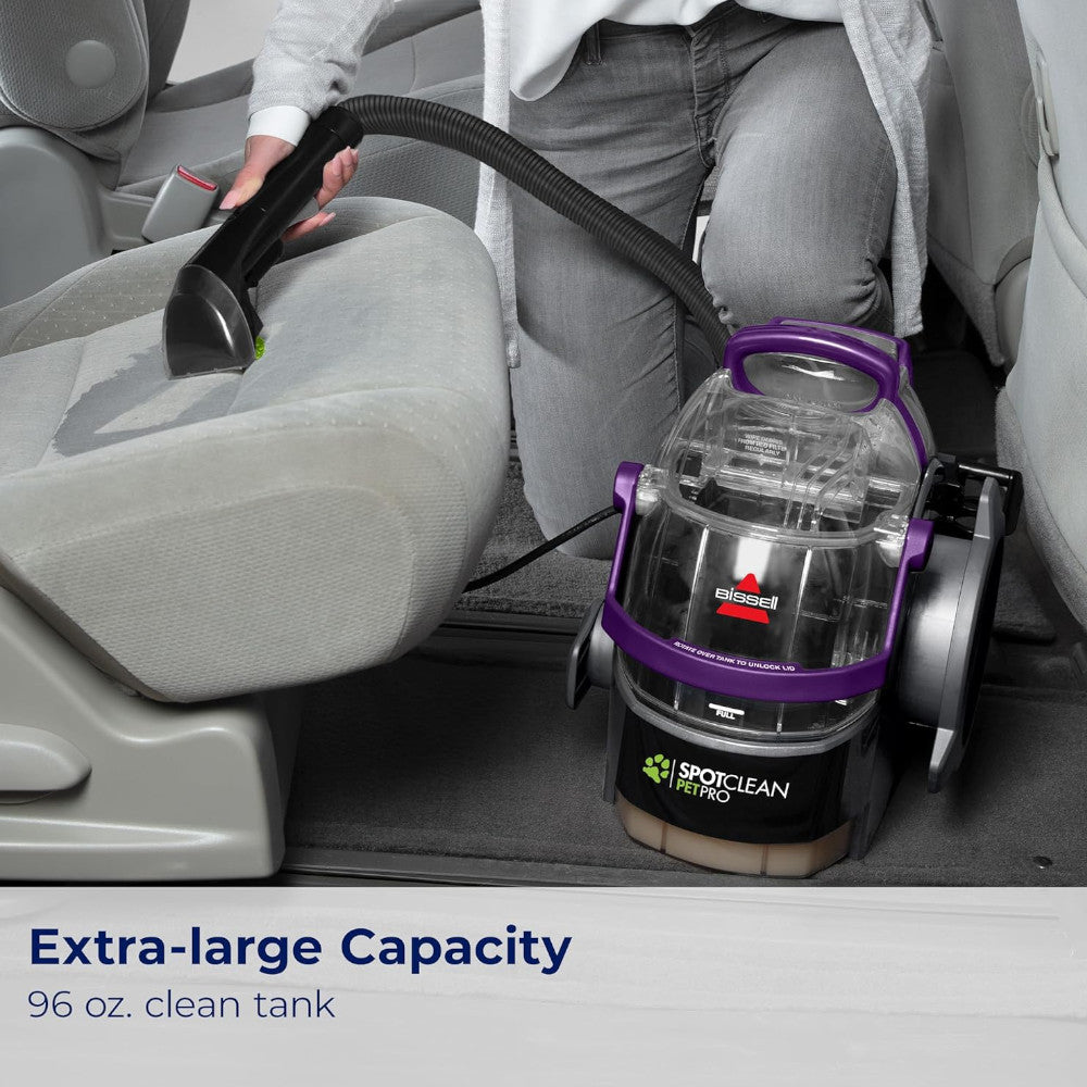 BISSELL 3624N SpotClean Pet Pro Portable Carpet Cleaner - Factory serviced with Home Essentials warranty