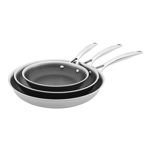3 Piece stainless steel Fry pan set