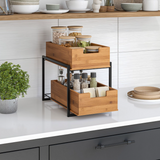 Seville Classics 2 Tier Sliding Bin Organizer