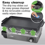 HAMILTON BEACH PROFESSIONAL 38560 Iron Indoor Electric Grill & Griddle - Refurbished with Home Essentials warranty