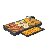 bella XL Ceramic Griddle with Warming Tray