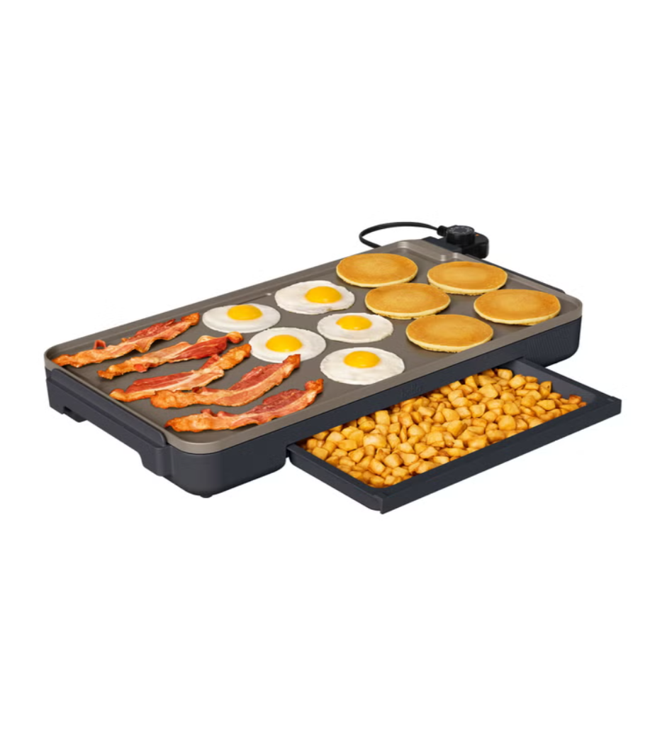 bella XL Ceramic Griddle with Warming Tray