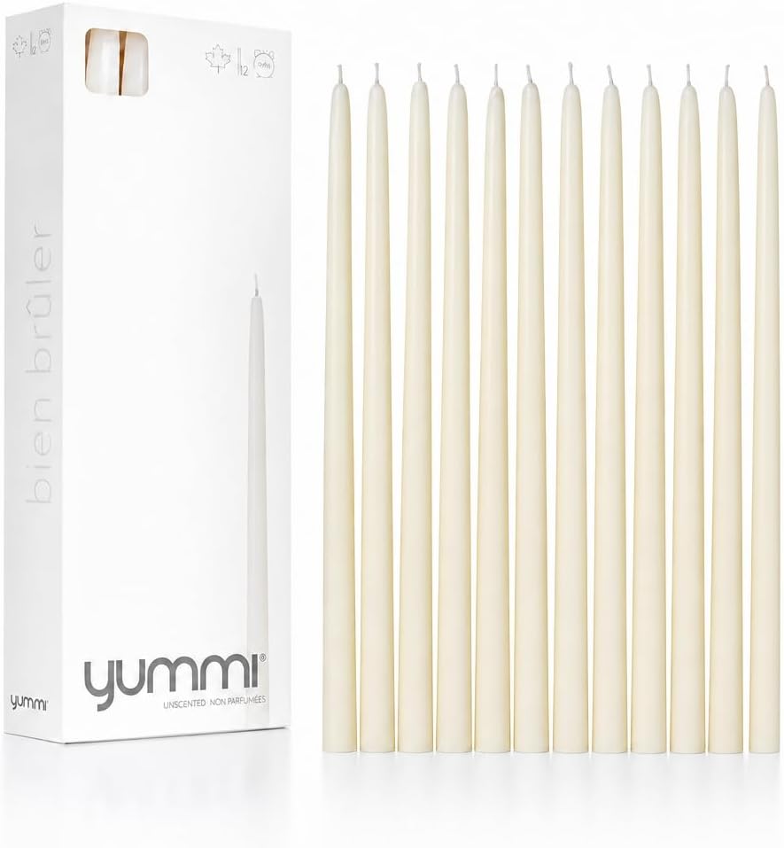 Yummi , Taper Candles - 12 inch - 12 per Pack