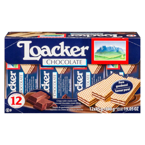 Loacker Wafer Chocolate 12x45 g