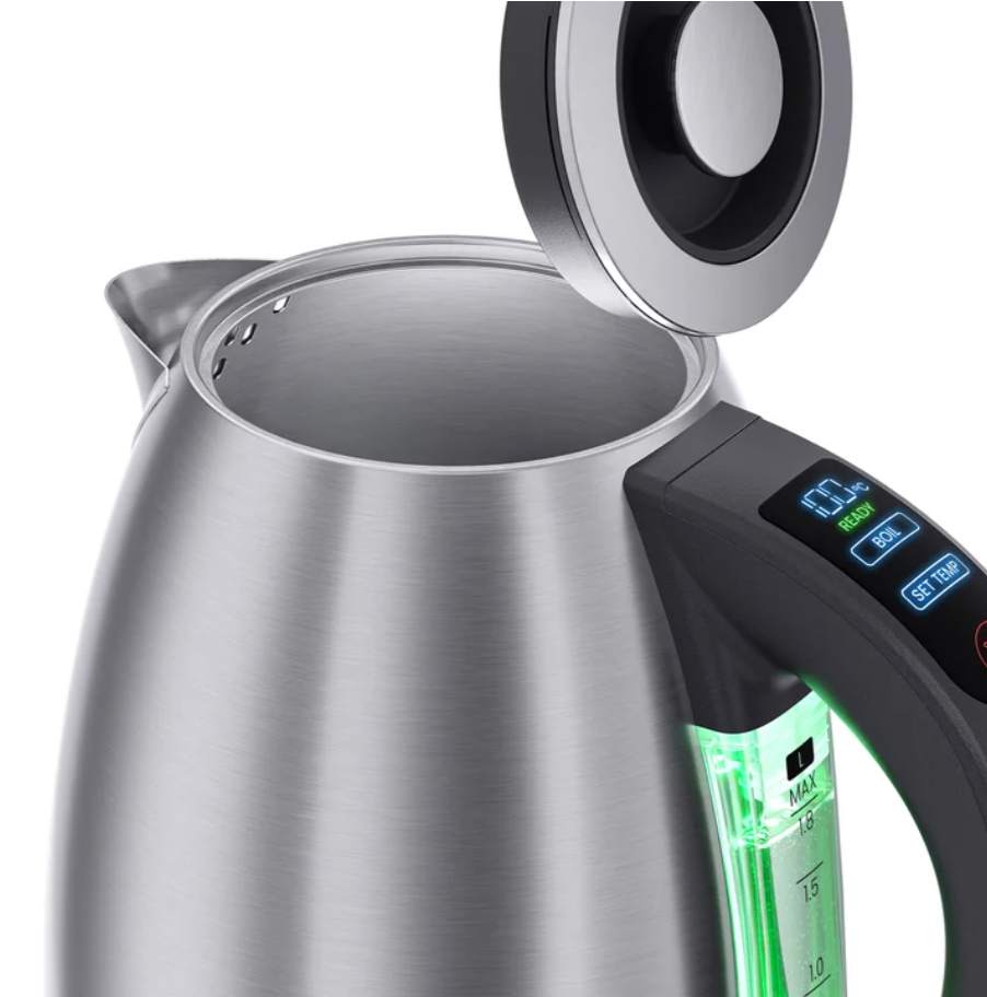 Chefman 1.8 L Custom-Temp Digital Kettle, Stainless Steel