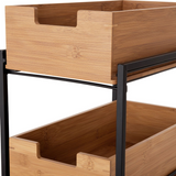 Seville Classics 2 Tier Sliding Bin Organizer