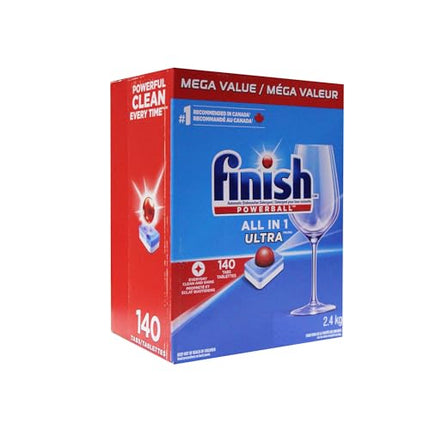 Finish Powerball Automatic Dishwasher Detergent, All in 1 Ultra Powerful Clean, 2.4 KG - 140 Tabs