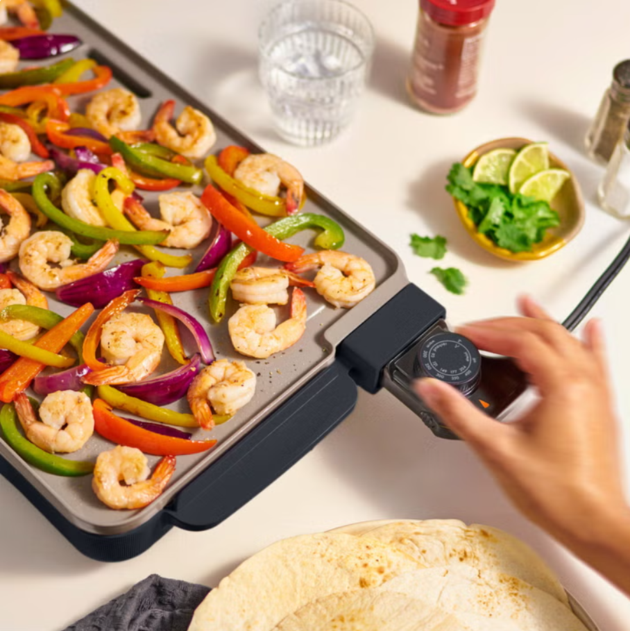 bella XL Ceramic Griddle with Warming Tray