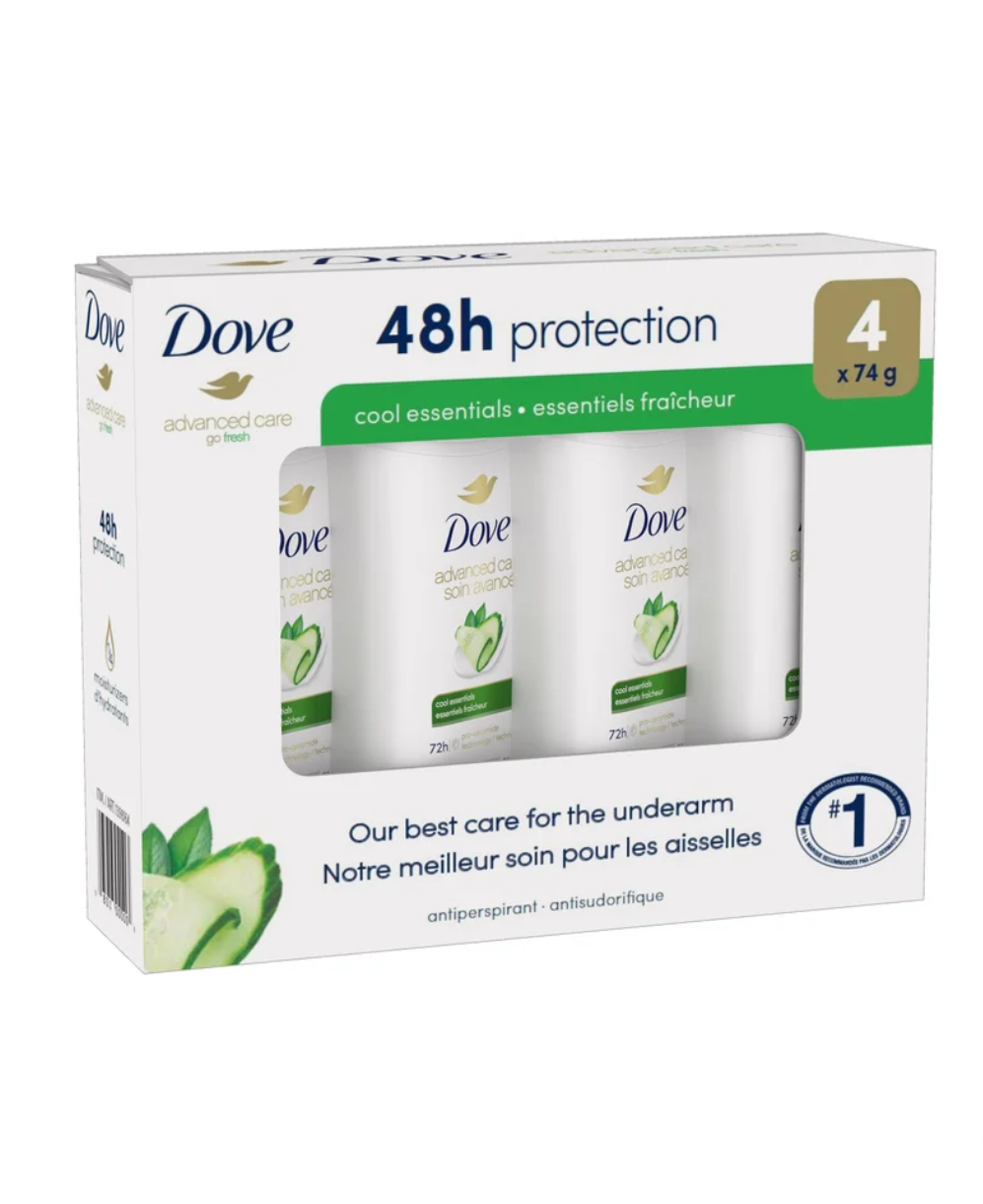 Dove Advanced Care Antiperspirant, 4-pack