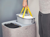 Joseph Joseph Tota 90-litre Laundry Hamper Separation Basket with Lid - Grey