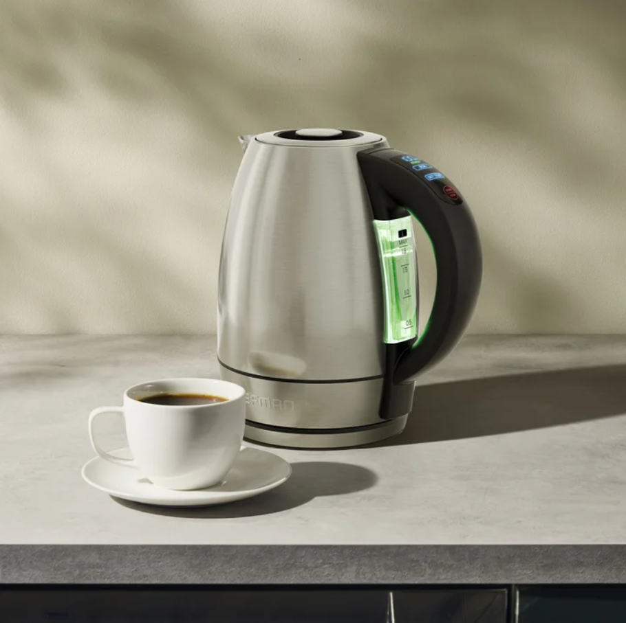 Chefman 1.8 L Custom-Temp Digital Kettle, Stainless Steel