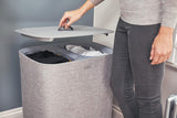 Joseph Joseph Tota 90-litre Laundry Hamper Separation Basket with Lid - Grey