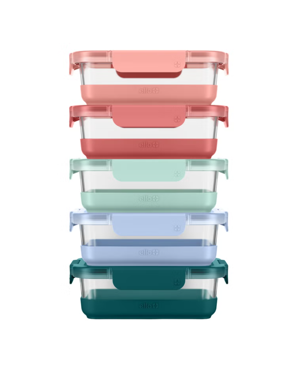 Ello Duraglass Refresh Glass Meal Prep Container Set, 10-piece