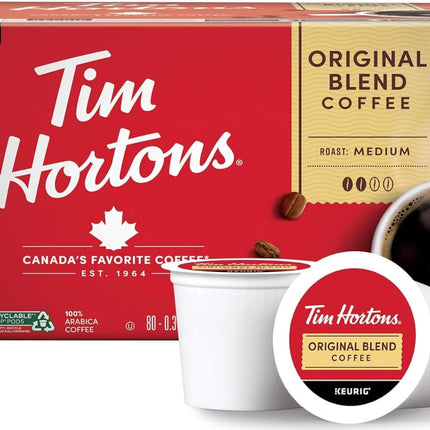 Tim Hortons Coffee Original Blend 80 K Cups Keurig K Cups Medium Roast