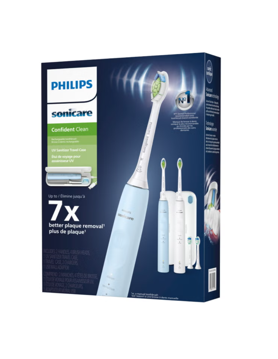 Philips Sonicare Confident Clean with UV Sanitizing Travel Case Edition