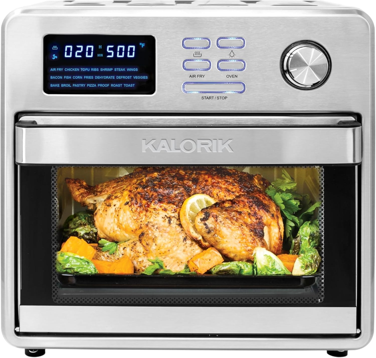 Kalorik MAXX 16 Quart Digital Air Fryer 9-in-1 Oven, Stainless Steel (AFO 47797 SS)