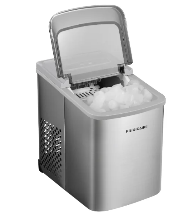 Frigidaire Self Cleaning Ice Maker 11.8 kg (26 lb.), Stainless Steel with Scoop