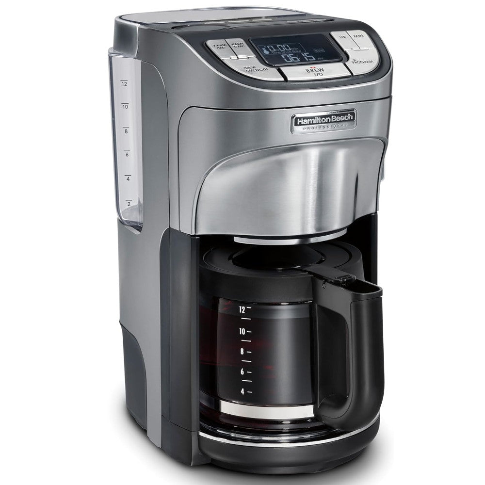 HAMILTON BEACH PROFESSIONAL 49500 Programmable 12 Cup Coffee Maker - Refurbished with Home Essentials warranty