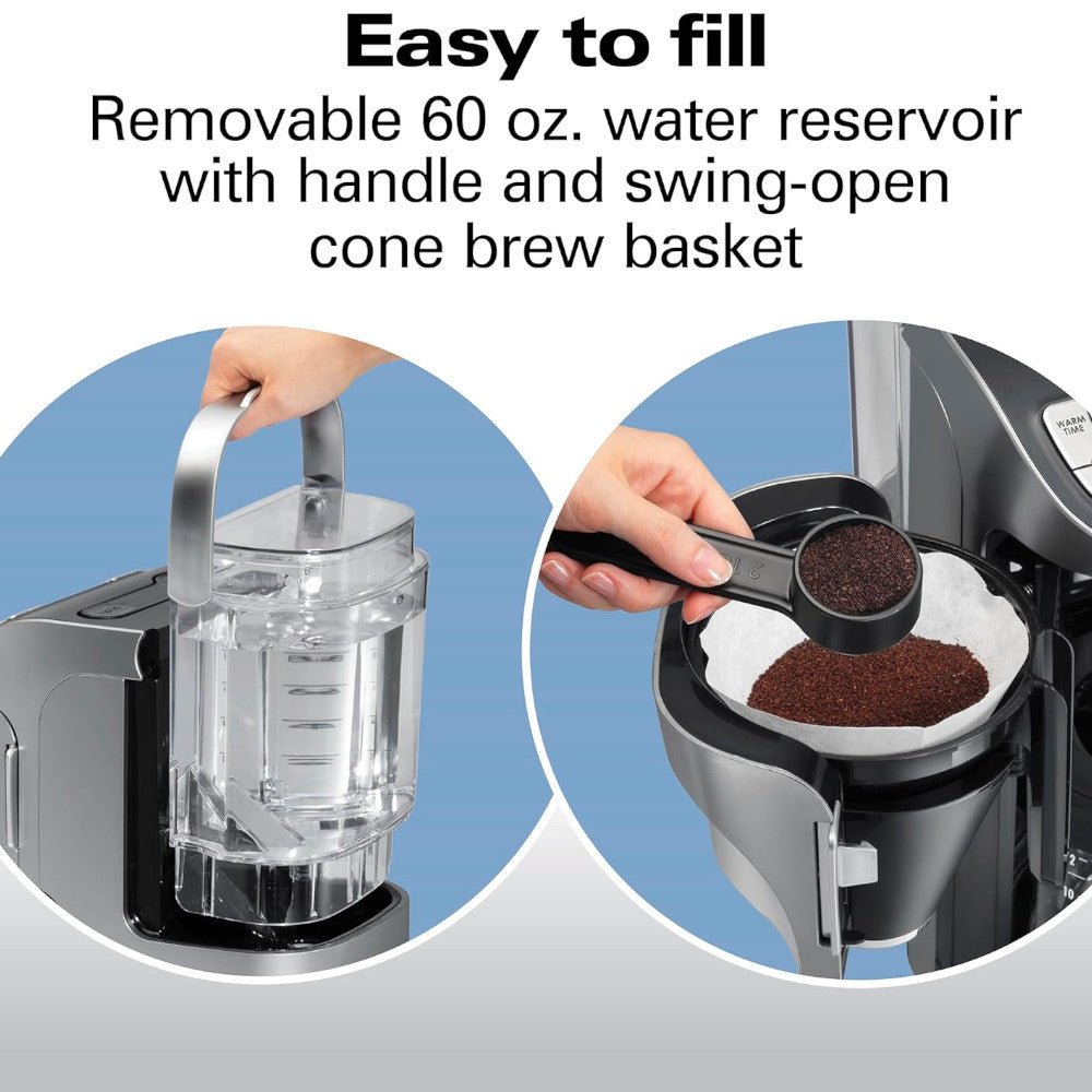 HAMILTON BEACH PROFESSIONAL 49500 Programmable 12 Cup Coffee Maker - Refurbished with Home Essentials warranty