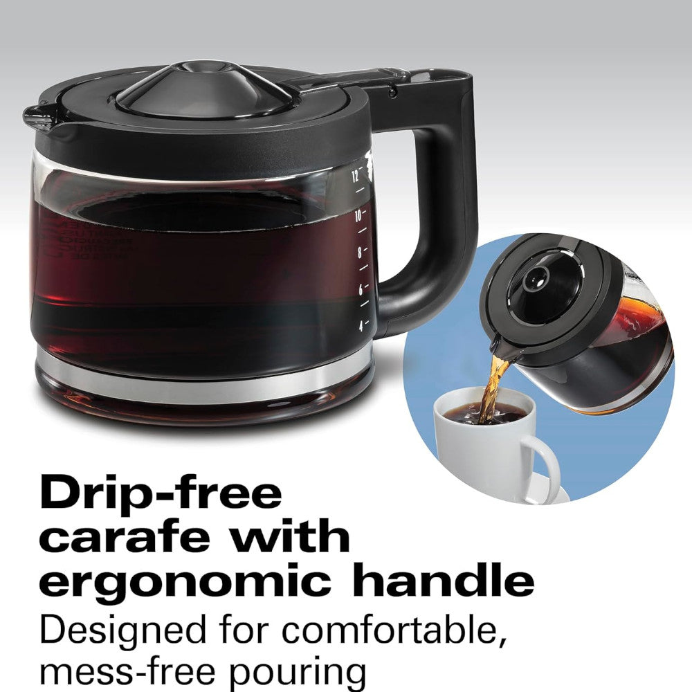 HAMILTON BEACH PROFESSIONAL 49500 Programmable 12 Cup Coffee Maker - Refurbished with Home Essentials warranty