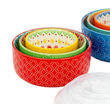 Signature Housewares Morocco Bowls with Lids, 6-piece