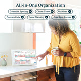 Skylight Calendar 15" Wall Planner Digital Calendar & Chore Chart, White