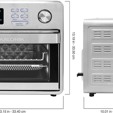 Kalorik MAXX 16 Quart Digital Air Fryer 9-in-1 Oven, Stainless Steel (AFO 47797 SS)