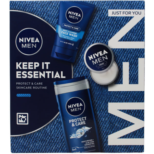 Nivea Men Skincare Gift Set Keep It Essential 3-Pack