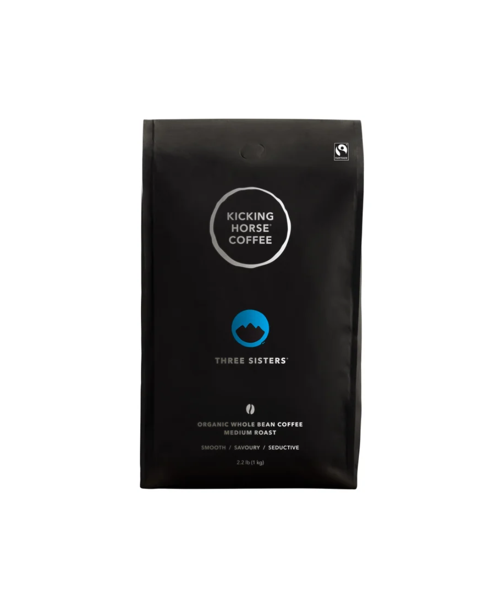Kicking Horse Coffee, Three Sisters Blend, Organic Whole Bean Coffee, Medium Roast, 1kg
