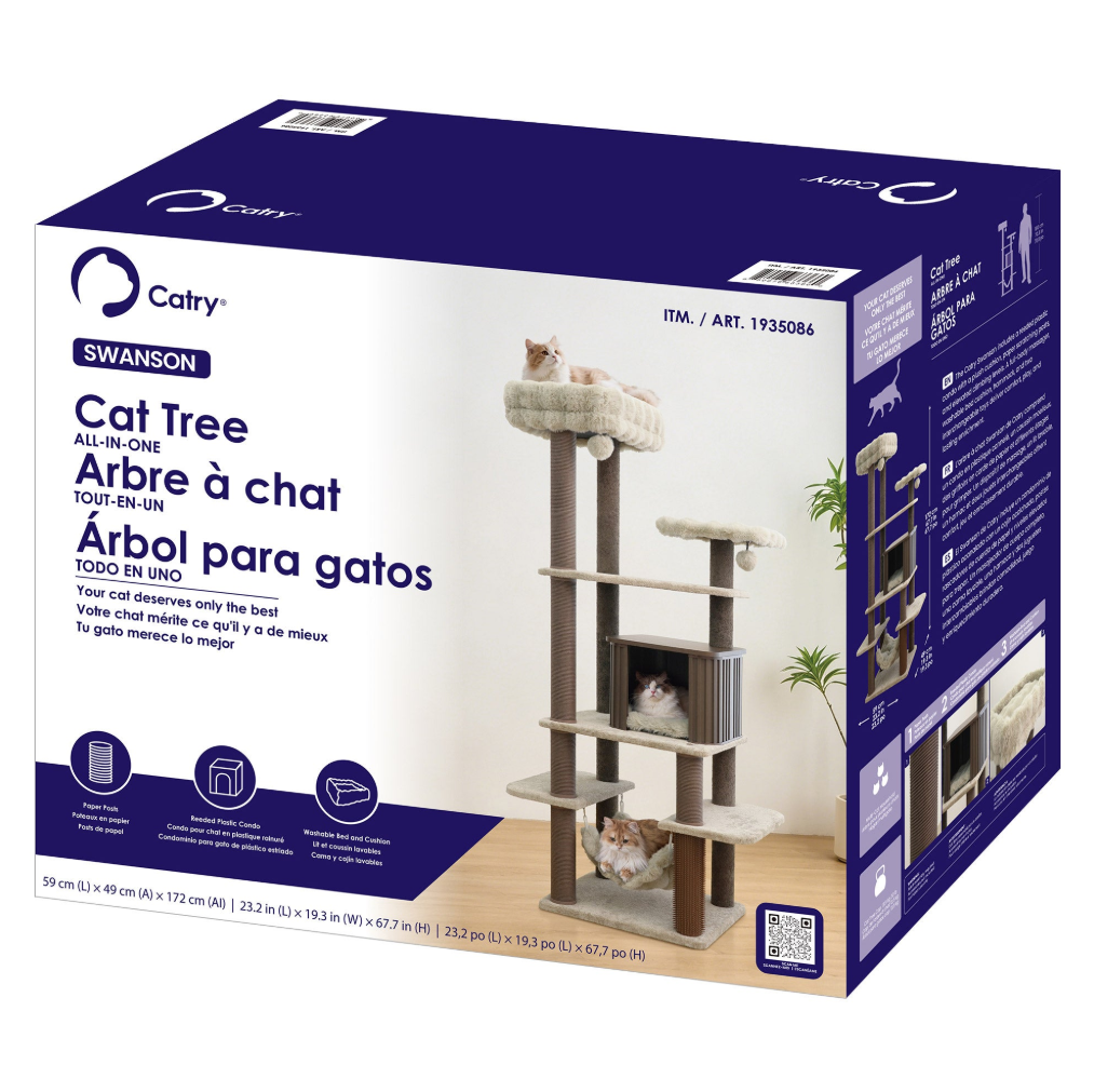 Catry Swanson 6-Level Cat Tree, 67.7 in. Tall