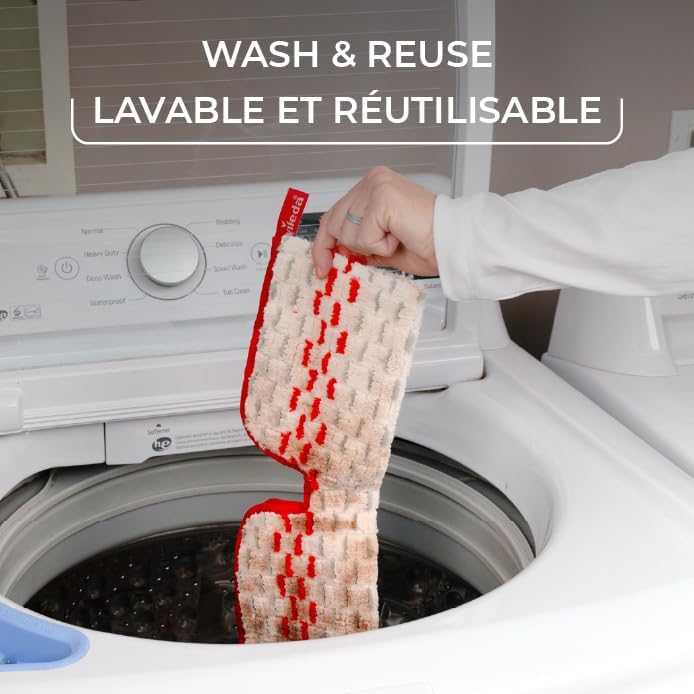 Vileda Promist Max Spray Mop - 360 Degree Swivel, Red, Cotton Head, Multiple Surfaces