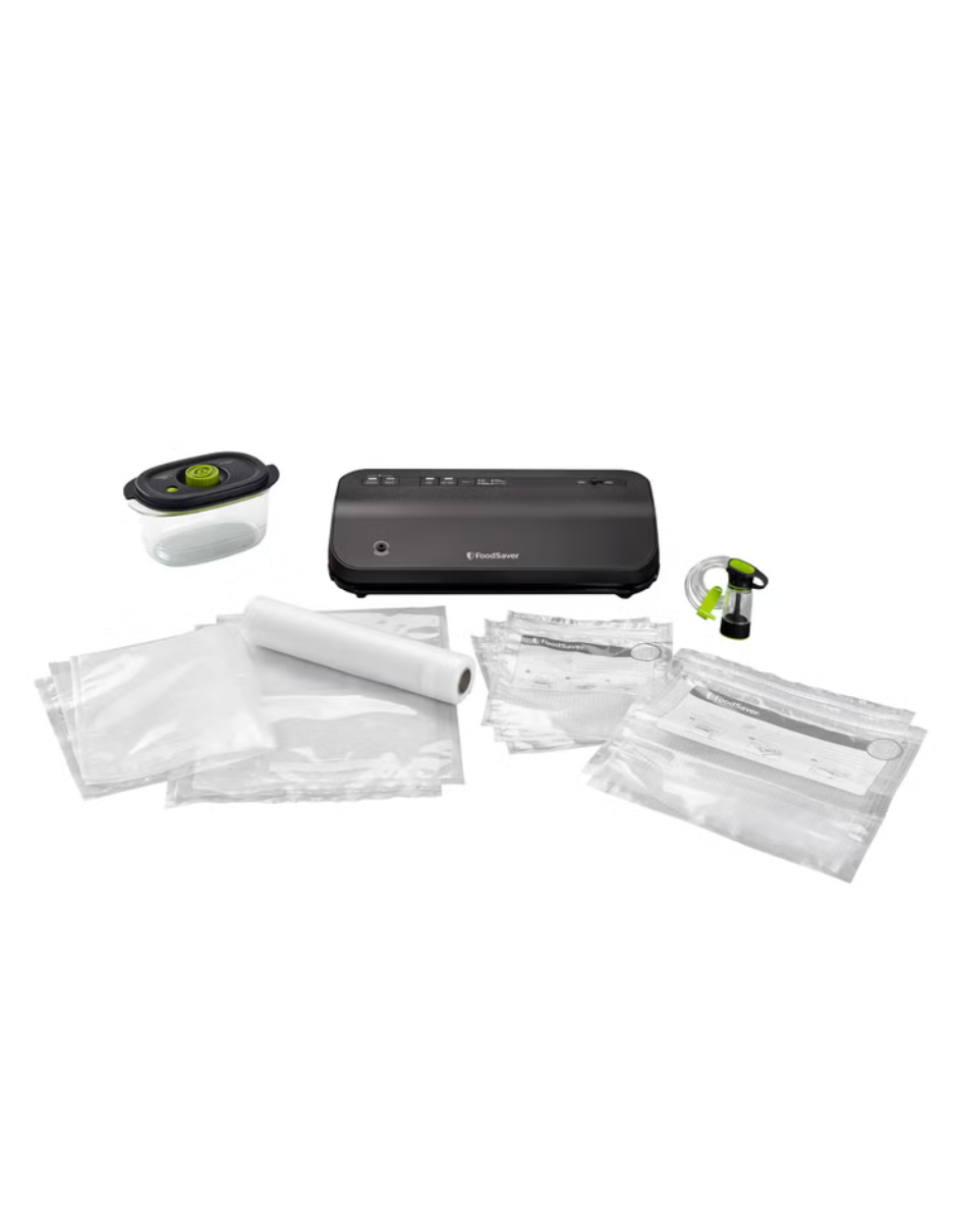FoodSaver Vacuum Sealer Kit with Bags, Rolls and Marinate Container
