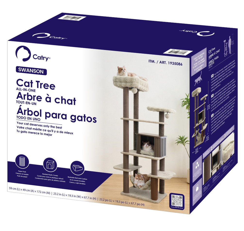 Catry Swanson 6-Level Cat Tree, 67.7 in. Tall