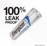 Energizer Ultimate Lithium AA Battery, Pack of 4