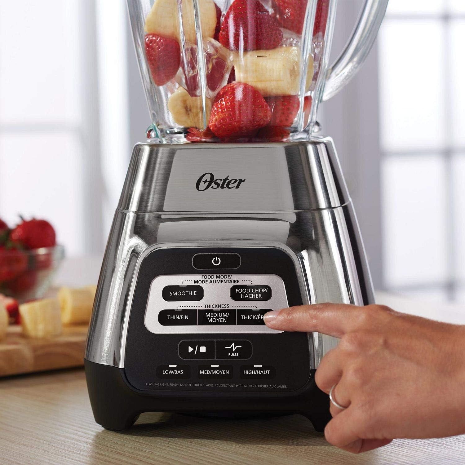 Oster Texture Select Master Series Blender with Glass Jar, Chrome
