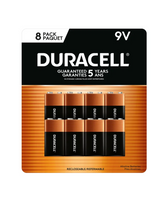 Duracell CopperTop 9V Batteries, 8-count