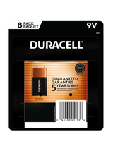 Duracell CopperTop 9V Batteries, 8-count