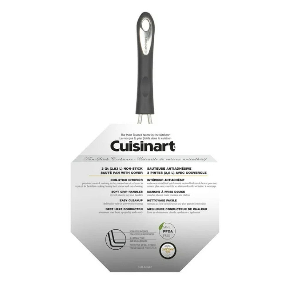 CUISINART 5533-24SVEC 3Qt Non-Stick Saute Pan with Cover