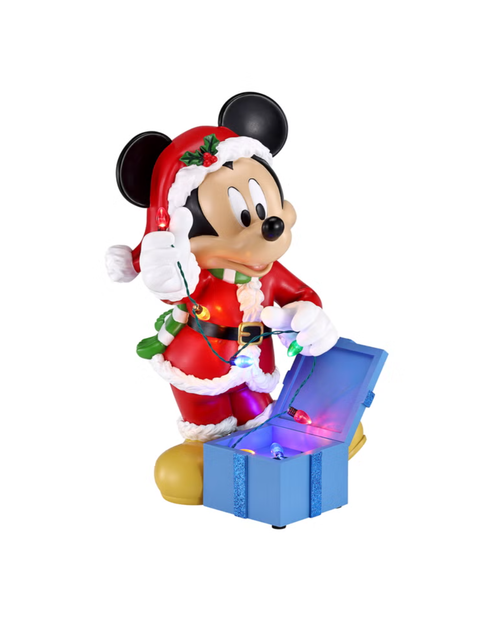 Holiday Mouse Figurine with Lights and Music Mickey , Goofy and Minnie
