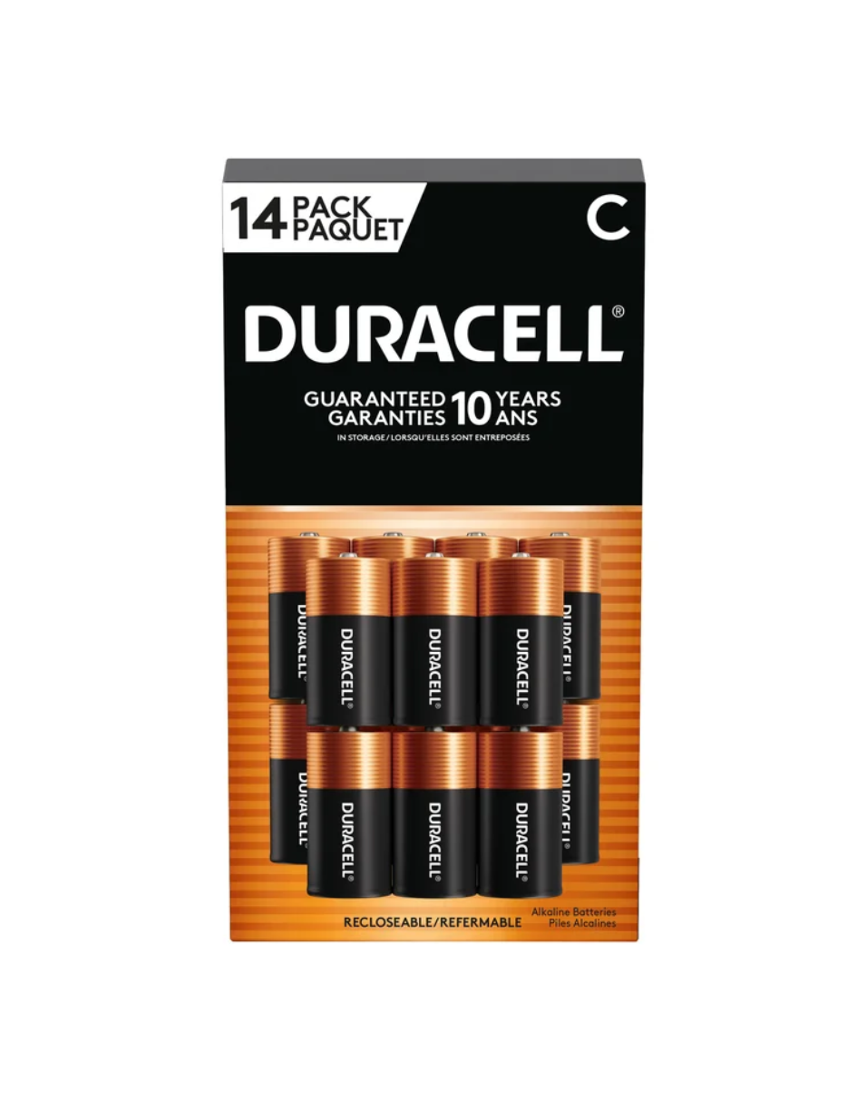 Duracell CopperTop C Batteries, 14-count