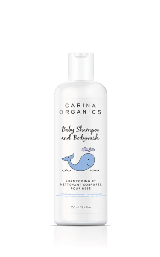 Carina Organics Baby Shampoo and Body Wash, 250 ml, White
