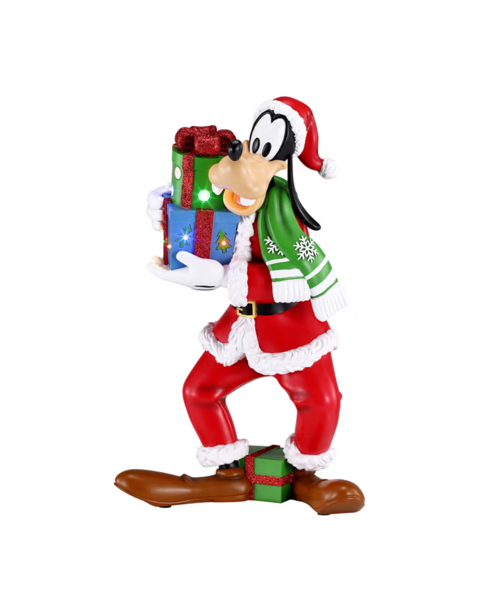 Holiday Mouse Figurine with Lights and Music Mickey , Goofy and Minnie