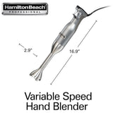 HAMILTON BEACH 59750C Professional Variable Speed Hand Blender