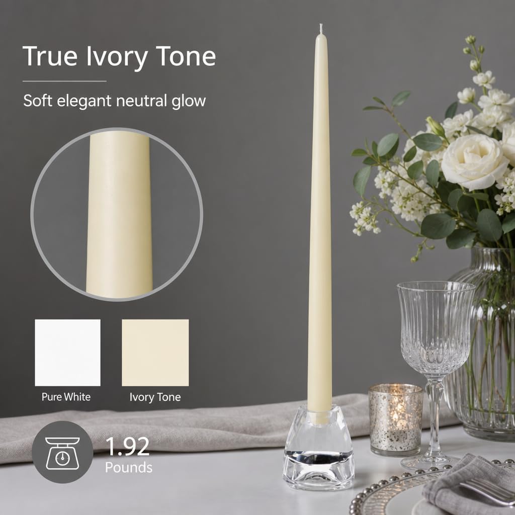 Yummi , Taper Candles - 12 inch - 12 per Pack