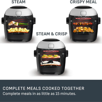 T-fal , Multicook Actifry, Multicooker & Air Fryer with Automatic Stirring Paddle, 6 L / 6.3 Qt. , Chrome