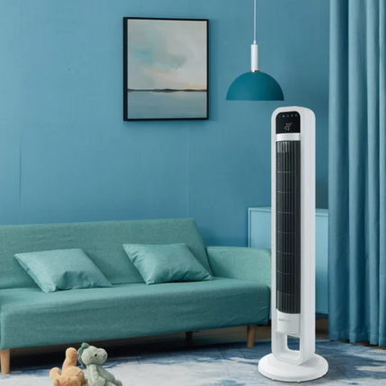 OmniBreeze, Premium 96 cm (38 in.) Tower Fan with Internal Oscillation and Wi-Fi , Black