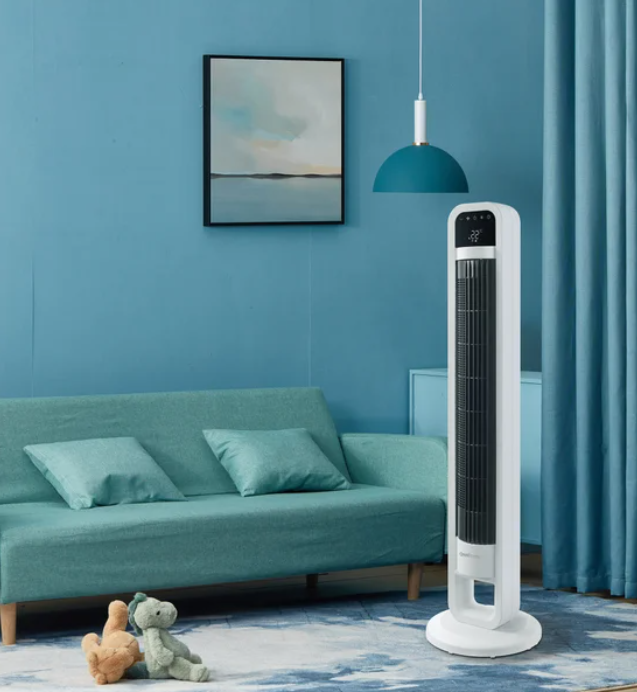 OmniBreeze, Premium 96 cm (38 in.) Tower Fan with Internal Oscillation and Wi-Fi , Black